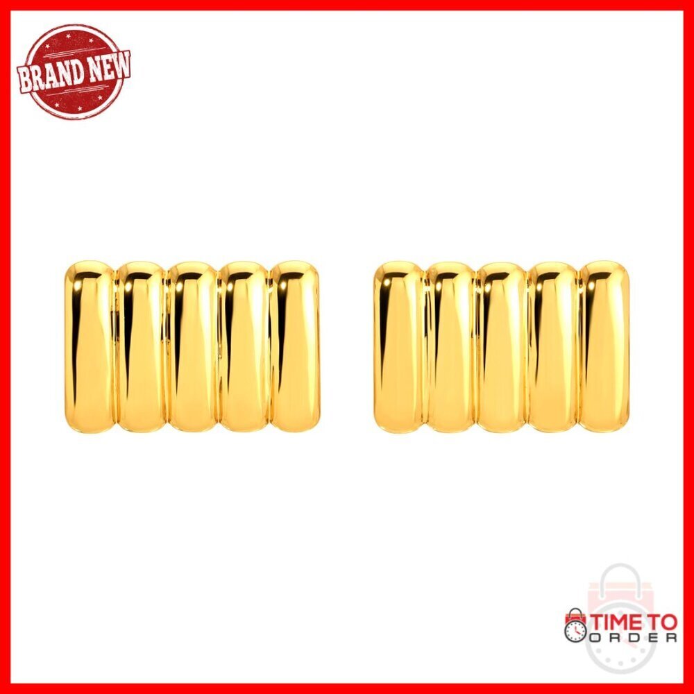 18k Gold Plated Stud Earrings, Hypoallergenic Stainless Steel, Ultra-Lightweight